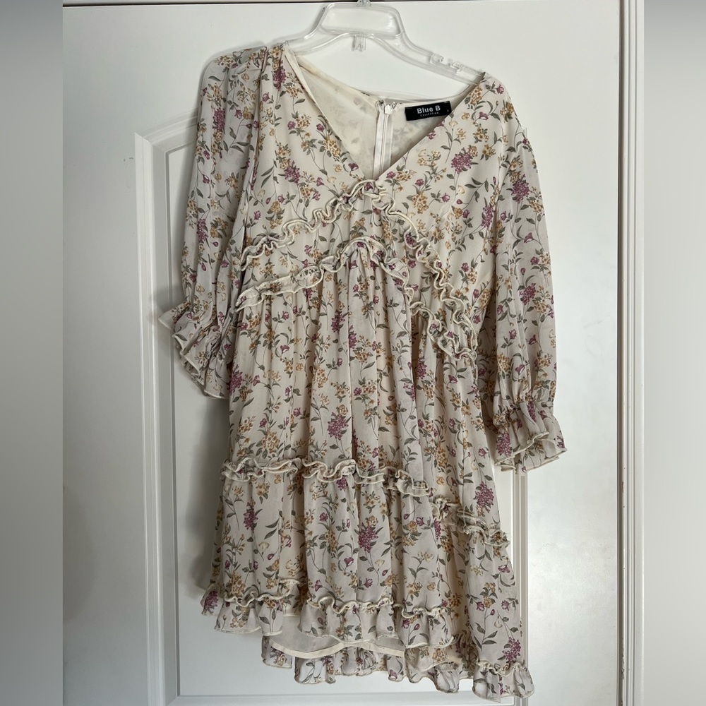 Cream floral dress